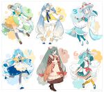  6+girls :3 :o agonasubi ankle_cuffs apron aqua_bow aqua_eyes aqua_footwear aqua_hair aqua_kimono aqua_ribbon aqua_skirt aqua_sleeves argyle argyle_pantyhose argyle_sleeves badge bare_shoulders beamed_eighth_notes bell bell_pepper black_gloves black_pantyhose black_socks blue_bow blue_bowtie blue_eyes blue_footwear blue_hair blue_headwear blue_ribbon blue_skirt blue_socks blunt_bangs boots bow bowtie braid brown_footwear brown_kimono brown_ribbon button_badge buttons capelet carrot center_frills checkered_clothes checkered_kimono cheese cheese_wheel coattails commentary contrapposto cowbell cross-laced_footwear curly_hair double_bun earrings egg_(food) eighth_note fake_horns fondue food food-themed_hair_ornament food_on_face food_print fork_hair_ornament frilled_apron frilled_shirt frills full_body fur-trimmed_boots fur-trimmed_capelet fur-trimmed_footwear fur-trimmed_skirt fur_trim gloves gold_trim gradient_hair green_eyes green_hair green_pepper green_ribbon green_skirt hair_bow hair_bun hair_ornament hair_ribbon hair_rings hairclip hand_on_own_chest hand_up hardboiled_egg hatsune_miku high_heel_boots high_heels highres hoop_skirt horns ice_cream_cone ichimegasa ikura_(food) japanese_clothes jewelry kappougi kimono kneehighs lace-up_boots large_hat layered_skirt leaning_forward leaning_to_the_side leg_up light_blue_hair light_blush long_hair looking_at_viewer lotus_root low_twin_braids medal melting mittens multicolored_hair multiple_girls multiple_persona musical_note musical_note_hair_ornament neck_bell neck_ribbon necktie obi orange_capelet orange_hair orange_skirt orange_thighhighs outstretched_arm outstretched_arms pantyhose pink_bow pink_necktie pink_ribbon pom_pom_(clothes) puffy_short_sleeves puffy_sleeves quilted_clothes red_bow ribbon rice rice_(plant) rice_on_face rope running sandals sash scallop shirt short_necktie short_sleeves shrimp sideways_glance skirt smile snowflake_ornament snowflake_print socks spoon_hair_ornament sprinkles squash star-shaped_food streaked_hair striped striped_bow striped_bowtie striped_necktie striped_skirt striped_sleeves striped_socks swiss_cheese thighhighs twin_braids twintails vertical-striped_socks vertical_stripes very_long_hair vocaloid waffle_cone wavy_hair white_apron white_background white_bow white_footwear white_hair white_headdress white_headwear white_mittens white_pantyhose white_ribbon white_shirt white_socks wide_sleeves yellow_capelet yellow_shirt yuki_miku yuki_miku_(2024) 