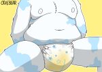  absurd_res anthro bear belly bodily_fluids chubby_belly diaper genital_fluids hi_res humanoid male mammal odiebear overweight overweight_male polar_bear solo urine ursine watersports wet_diaper wetting 