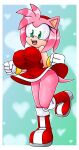  amy_rose anthro big_breasts boots breasts clothing dress eulipotyphlan female footwear green_eyes hedgehog hi_res mammal red_boots red_clothing red_dress red_footwear sega solo sonic_the_hedgehog_(series) sonicguru 