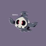  character_name duskull ghost grey_background highres kashima_miyako no_humans pokemon pokemon_(creature) red_eyes simple_background skull solo 