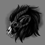  absurd_res anthro character characterportrait commissionsopen conceptart female feral gargoyle hi_res inked invalid_tag laudrawin monster portrait procreate solo undead 