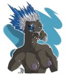  alien anthro areola avian beak blue_body blue_eyes blue_feather_hair blue_feathers breasts bust_portrait cyanotic_epithelium facial_markings feather_hair feathered_crest feathers female grey_body grey_skin halo_(series) head_crest head_markings hi_res kig-yar looking_at_viewer markings microsoft neonyx nipples non-mammal_breasts nude portrait pseudo_hair pupils purple_areola purple_nipples scalie sharp_teeth simple_background slit_pupils solo t&#039;vaoan teeth white_body white_feather_hair white_feathers xbox_game_studios 