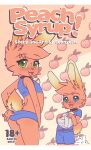  2019 absurd_res amelie_(bunnybits) anthro bell bell_collar blue_eyes brother_(lore) brother_and_sister_(lore) bunnybits clothed clothing collar comic cover cover_art cover_page digital_media_(artwork) duo english_text female fur green_eyes hair hi_res lagomorph leporid looking_at_viewer male mammal rabbit sasha_(bunnybits) sibling_(lore) sister_(lore) tail text young 