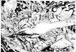  artist_name autobot clenched_hand decepticon devastator_(transformers) don_allan_figueroa english_commentary fighting fire firing greyscale gun highres holding holding_gun holding_weapon mecha monochrome omega_supreme open_mouth punching robot shoulder_cannon smoke transformers weapon 