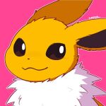  1:1 2022 ambiguous_gender blush blush_lines brown_eyes canid digital_media_(artwork) eeveelution feral fur generation_1_pokemon headshot_portrait icon inukami_hikari jolteon kemono looking_at_viewer mammal nintendo pink_background pokemon pokemon_(species) portrait simple_background smile smiling_at_viewer solo white_body white_fur yellow_body yellow_fur 