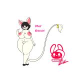  1:1 2022 absurd_res anthro areola bell big_areola big_breasts big_nipples big_tail biped black_body black_fur black_hair breasts character_name colored_nails digital_drawing_(artwork) digital_media_(artwork) domestic_cat eyewear felid feline felis female fur genitals glasses hair hi_res long_tail mammal may_rikios_(character) multicolored_body multicolored_ears multicolored_fur nails nipples nude paws pink_areola pink_body pink_ears pink_eyes pink_fur pink_nails pink_nipples pussy signature solo succubusbnny tail tail_tuft text thick_thighs tuft two_tone_body two_tone_ears two_tone_fur watermark white_body white_ears white_fur white_tail wide_hips 