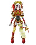 1girl absurdres armor chaos_(warhammer) drawingdeebop hakos_baelz highres hololive hololive_english looking_at_viewer mouse_girl mouse_tail multicolored_hair power_armor red_armor red_hair scroll tail virtual_youtuber warhammer_40k 