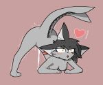  &lt;3 &lt;3_eyes alxdraws anthro ass_up bodily_fluids breasts cum cum_drip cum_inside dripping eeveelution female generation_1_pokemon genital_fluids grey_body hair jack-o&#039;_pose lunastrum nintendo pokemon pokemon_(species) pose shaking simple_background solo vaporeon 