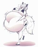  &lt;3 2023 absurd_res animal_humanoid arknights belly big_belly big_breasts big_butt blush blush_lines bodily_fluids bra breasts breath butt cakecatboy canid canid_humanoid canine canine_humanoid clothing female hi_res holding_belly huge_breasts humanoid hyper hyper_belly hypergryph lappland_(arknights) looking_at_viewer mammal mammal_humanoid navel obese obese_female obese_humanoid overweight overweight_female overweight_humanoid panting rumbling_stomach signature solo sound_effects standing studio_montagne sweat tail text underwear wolf_humanoid 