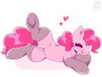  clothing eyes_closed female feral friendship_is_magic genitals hasbro hi_res inviting legwear male male/male my_little_pony one_eye_closed pinkie_pie_(mlp) plump_labia presenting pussy skyl4378 solo spread_legs spreading stockings tongue tongue_out wink 