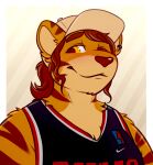  anthro clothing felid gabe_(mytigertail) hi_res invalid_tag male male/male mammal mytigertail pantherine res signature slightly_chubby solo tiger 