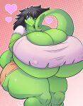  &lt;3 2016 absurd_res anthro big_breasts big_butt black_hair blue_eyes bottomwear breasts butt cleavage clothed clothing curvy_figure digital_media_(artwork) female green_body green_scales hair hi_res huge_breasts huge_butt huge_hips huge_thighs hyper hyper_breasts jaeh lizard looking_at_viewer nipple_outline one_eye_closed reptile scales scalie shorts smile solo tail_on_face thick_thighs voluptuous voluptuous_female wide_hips 