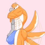  abs absurd_res anthro big_bulge bulge canid canine canis clothing domestic_dog duo embrace hi_res hug huge_bulge humanoid male mammal shimita tail tail_motion tailwag underwear 