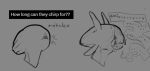  ambiguous_gender antennae_(anatomy) anthro chirping eyeless grey_background ishmael_(core34) monster noseless simple_background sketch solo teeth thecore34 unusual_mouth 