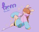  ambiguous_gender anthro backpack bottomwear clothing drawfee_(copyright) duo feral fern_(drawfee) freckles fur hi_res hoodie mammal mouse murid murine rodent round_ears shorts that_box_thing thin_tail topwear 