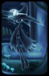  absurd_res accessory big_eyes black_border border bow_accessory breasts clothed clothing digital_media_(artwork) female footwear ghost hat headgear headwear hi_res high_heels legwear looking_at_viewer magic_user not_furry shoes smile solo spirit stockings warlocke witch witch_hat 
