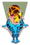  ambiguous_gender amphibian andromorph black_sclera bodily_fluids dendra_(snepkayz) frog hi_res intersex long_tongue nude roly saliva solo tongue 