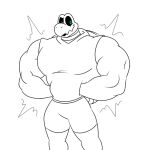  anthro biceps big_muscles body_size_growth bone bottomwear clothed clothing digital_media_(artwork) dry_bones dry_himbones growth himbones hoodie koopa male mario_bros monochrome muscle_growth muscular muscular_anthro muscular_male nintendo reptile scalie shorts simple_background size_transformation skeleton sketch smile solo sweater tail topwear transformation undead white_background 