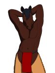  anthro belly bottomwear breachcloth chaps clothed clothing equid equine horse loincloth male mammal native_american native_american_clothing navel partially_clothed pecs rebeldragon101 solo topless topless_male 