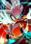  1boy artist_logo gloves goldhedgehog looking_at_viewer magic shoes signature silver_the_hedgehog solo sonic_(series) watermark web_address white_gloves 