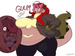  &lt;3 4:3 alligator alligatorid animal_humanoid anthro anthro_pred big_breasts big_tail blush bottomwear breasts bulge cat_humanoid cleavage_cutout clothing crocodilian cutaway duo felid felid_humanoid feline feline_humanoid female female/female female_pred female_prey hair hi_res humanoid humanoid_on_anthro humanoid_prey mammal mammal_humanoid midriff navel onomatopoeia oral_vore overweight overweight_female pink_hair red_hair reptile scalie shyguy9 sound_effects tail text topwear vore willing_pred willing_prey willing_vore 