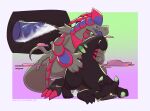  anal anal_penetration blush bodily_fluids capital_(cranberryfiend) cranberryfiend cum dragon duo fakemon fan_character feral fusion generation_6_pokemon generation_7_pokemon genital_fluids genitals goo_creature goodra hi_res kommo-o male male/male male_penetrated male_penetrating male_penetrating_male nintendo open_mouth penetration penis pokemon pokemon_(species) pokemon_fusion salandit salazzle scalie sex simple_background slime tail 