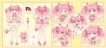  1other :3 :d absurdres animal_ear_fluff animal_ears annoyed arm_at_side arm_up arms_at_sides back_bow bell belt blonde_hair blunt_bangs blush bow bowtie bridal_garter brooch bubble_skirt buttons cat_ears cat_other cat_tail chibi choker closed_eyes closed_mouth cropped_shoulders estella_(millie_(mahoustars)) fingerless_gloves footwear_bow frilled_choker frilled_sailor_collar frilled_skirt frilled_sleeves frills from_behind full_body garter_straps glove_bow gloves gradient_hair hair_bow hair_ornament hand_up happy heel_up highres holding holding_wand jewelry leg_up legs_apart long_hair looking_at_viewer magical_star_(millie_(mahoustars)) mary_janes miniskirt multicolored_hair multiple_views neck_bell open_mouth original other_focus overskirt pigeon-toed pink_belt pink_bow pink_bowtie pink_cat pink_choker pink_footwear pink_hair pink_sailor_collar pink_skirt pink_thighhighs polka_dot polka_dot_background portrait puffy_short_sleeves puffy_sleeves ribbon sailor_collar saito_katuo shirt shoes short_sleeves sidelocks simple_background single_garter_strap skirt smile smug standing star_(symbol) star_hair_ornament star_in_eye straight-on striped striped_thighhighs suspenders sweat symbol_in_eye tail tail_bell tail_bow tail_ornament tail_ribbon thighhighs tied_sleeves twintails very_long_hair wand wavy_hair white_gloves white_thighhighs yellow_background yellow_eyes yellow_shirt yellow_skirt 