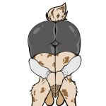  anthro ass_up balls_outline bent_over bovid bulge caprine clothed clothing fingers floppy_ears fluffy fluffy_tail genital_outline goat hooved_fingers hooves humanoid male mammal praise_da_booty_(meme) raised_tail solo tail thatdamngoat 