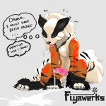 absurd_res after_sex animal_genitalia animal_penis arcanine bodily_fluids breath canine_genitalia canine_penis cum cum_drip cum_pool dripping feral fiyawerks fluffy fluffy_tail generation_1_pokemon genital_fluids genitals hi_res male masturbation nintendo paws penis pent_up pokemon pokemon_(species) solo sweat tail thief_(aether) thought_bubble tongue tongue_out 