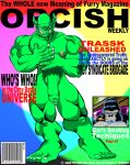  2005 anthro ape cigar cover duo english_text flaccid foreskin genitals gor_(tomcat) gorilla green_body green_skin haplorhine hi_res humanoid humanoid_genitalia humanoid_penis magazine_cover male mammal nipple_piercing nipple_ring nipples nude orc penis piercing pink_nipples primate pubes ring_piercing text tomcat_(artist) trassk 