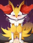  &lt;3 &lt;3_eyes 0227 anthro anthro_penetrated black_body black_fur blush bodily_fluids braixen breasts cowgirl_position cum cum_in_pussy cum_inside cum_on_breasts duo female female_penetrated from_front_position fur generation_6_pokemon genital_fluids genitals hi_res human human_on_anthro human_penetrating human_penetrating_anthro humanoid_genitalia humanoid_penis inner_ear_fluff interspecies male male/female male_penetrating male_penetrating_female mammal nintendo nipples on_bottom on_top penetration penile penile_penetration penis penis_in_pussy pokemon pokemon_(species) pokephilia pussy red_eyes sex simple_background sweat tongue tongue_out tuft vaginal vaginal_penetration white_body white_fur yellow_body yellow_fur 