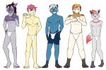  anthro anthrofied asian_clothing clothed clothing east_asian_clothing fundoshi fundoshi_only fuze group hi_res hisuian_decidueye hisuian_form hisuian_samurott hisuian_sneasel hisuian_typhlosion hisuian_zorua japanese_clothing male navel nintendo nipples pokemon pokemon_(species) pokemorph regional_form_(pokemon) simple_background topless underwear underwear_only white_background 