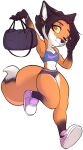  abs alpha_channel anthro bra bronx23 canid canine clothing female fox gesture mammal mouscedess muscular muscular_female one_eye_closed rosaline_(bronx23) simple_background solo sports_bra thick_thighs transparent_background underwear v_sign wink 