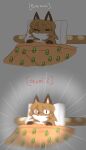  anthro averi_(fiddleafox) avocado baguette bedding blanket bread canid canine capcom female fiddleafox food fox fruit hi_res mammal nintendo okami_(capcom) pillow plant pokemon simple_background sleeping solo suprised_eyes surprise waking_up 