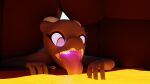  3d_(artwork) anthro black_body blender_(software) claws digital_media_(artwork) dragon ender_dragon fashionablebloodfallen female hi_res humanoid lava microsoft minecraft mojang open_mouth purple_eyes scalie solo stuck throat xbox_game_studios 