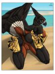  animal_humanoid anthro anus areola arm_scales avian avian_humanoid bed big_breasts big_butt bird bird_humanoid black_body black_claws black_feathers blue_body breasts brown_body brown_feathers butt claws dark_body dark_feathers feathered_diva feathers feet female furniture genitals hi_res humanoid long_tail lying multicolored_body multicolored_tail mythology nipple_fetish nipple_outline nipples on_bed on_bottom on_ground on_top pink_anus pink_areola pink_nipples pink_pussy presenting presenting_breasts presenting_nipple presenting_pussy pussy ricksimane scales sea smile smiling_at_viewer solo spread_anus spread_arms spread_butt spread_legs spread_pussy spread_toes spread_wings spreading tail tail_feathers toes water wings xilia yellow_arms yellow_body yellow_eyes yellow_scales 
