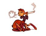  anthro arachnid arthropod cigarette clothing dreamworks female fluttershythekind hi_res hoodie ms._tarantula_(the_bad_guys) mygalomorph simple_background smoking solo spider sweater tarantula the_bad_guys topwear white_background 