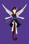  2018 apollia black_bottomwear black_clothing black_skirt blue_clothing blue_topwear blue_vest bottomwear clothed clothing digital_drawing_(artwork) digital_media_(artwork) dungeons_and_dragons equid equine fate_of_foenum feathers female feral flat_colors floating flying frowning_at_viewer fully_clothed fur grey_belt grey_body grey_feathers hair half-closed_eyes hasbro kymsnowman long_hair long_tail mammal melee_weapon narrowed_eyes pegasus polearm ponytail portrait purple_background purple_eyes red_hair red_tail simple_background skirt solo spear tail them&#039;s_fightin&#039;_herds them&#039;s_tabletop_herds toony topwear vest weapon white_body white_feathers white_fur wings wizards_of_the_coast 
