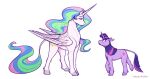  alpha_channel anatomically_correct duo equid equine eye_contact female feral friendship_is_magic hasbro horn looking_at_another mammal my_little_pony nervous princess_celestia_(mlp) simple_background t0byinthesky tail tail_tuft transparent_background tuft twilight_sparkle_(mlp) unicorn winged_unicorn wings 