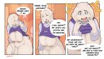  anthro areola big_breasts blue_eyes boss_monster bovid breasts caprine clothed clothing cumbread curvy_figure dialogue english_text female fur hi_res huge_breasts mammal mature_anthro mature_female nipples pink_areola pink_nipples raised_clothing robe slightly_chubby solo speech_bubble text thick_thighs toriel undertale undertale_(series) voluptuous white_body white_fur wide_hips 
