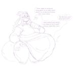  abdominal_bulge anthro belly big_belly bovid caprine english_text eyewear female glasses goat grindavikbydaylight hi_res horn mammal monochrome solo text vore 