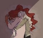  bloodborne crossover cuddling elden_ring lady_maria_of_the_astral_clocktower malenia_blade_of_miquella nudity red_hair sleeping spooning tall_female white_hair wlw yuri 
