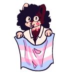  black_hair breasts cleavage clothed clothing countershade_face countershade_fur countershading domestic_cat felid feline felinehexes felis flag front_view fur guinevere_(felinehexes) hair heart_(marking) holding_flag holding_object jacket lgbt_pride mammal multicolored_body multicolored_fur pink_body pink_fur pride_colors red_body red_fur simple_background tan_body tan_countershading tan_fur topwear trans_(lore) trans_woman_(lore) transgender_pride_colors white_background white_clothing white_jacket white_topwear 
