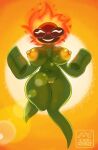  areola big_breasts breasts electronic_arts elemental_creature elemental_humanoid eyewear female fire flora_fauna flower flower_creature genitals goggles green_body hi_res huge_breasts humanoid ichduhernz nipples nude plant plant_humanoid plants_vs._zombies plants_vs._zombies_heroes popcap_games pussy smile solar_flare_(pvz) solo sun sunflower sunflower_(pvz) 