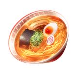  bowl egg_(food) food food_focus highres kamaboko meat narutomaki no_humans noodles nori_(seaweed) original ramen short208 simple_background still_life vegetable white_background 