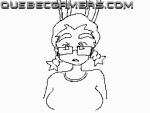  4:3 almia animated braided_hair breast_expansion breasts clothing expansion eyebrows eyewear female glasses hair lagomorph leporid low_res mammal markings mkiiisystem mole_(marking) mole_under_mouth monochrome nipple_outline rabbit rabbit_ears shirt short_playtime solo thick_eyebrows topwear torn_clothing 