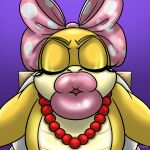  anthro bow_(feature) bow_accessory bow_ribbon digital_media_(artwork) female first_person_view hi_res incoming_kiss kissing kissing_pov kissy_face koopa koopaling lipstick makeup mario_bros nintendo puckered_lips scalie simple_background solo tekandprieda_(artist) wendy_o._koopa 