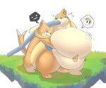  angry_expression anthro belly belly_expansion belly_grab belly_inflation big_belly brother_(lore) brothers_(lore) buizel duo expansion floatzel generation_4_pokemon grabbing_from_behind holding_object hose hose_in_mouth hose_inflation inflation looking_at_another looking_down male mischievous_smile nintendo norsu327 pokemon pokemon_(species) raised_leg sibling_(lore) smile standing 