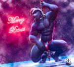  anthro barechest beard biceps black_nipples blonde_hair body_hair bulge bulky candy candy_cane canid canine canis choker christmas christmas_clothing christmas_headwear christmas_ornament clothed clothing costume crouching dancing dessert erection facial_hair flexing_bicep food fur grey_body grey_fur hair hat headgear headwear hi_res holidays humanoid jewelry kemono long_hair low_lighting male male/male mammal merry_christmas moobs muscular necklace neon_lights nightclub nipples partially_clothed pecs pole pole_dancing rexwolf santa_costume santa_hat smile smiling_at_viewer smirk smirking_at_viewer snow solo straps stripper_pole thick_thighs thong_straps thong_underwear tongue tongue_out unbuttoned_underwear wolf 