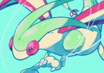  absurdres blue_background claws commentary_request flygon highres no_humans pokemon pokemon_(creature) red_eyes shiramizore_(rate1026) solo 